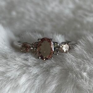 Orange Garnet 1ctw Sterling Silver Ring Size 8.5 NWT